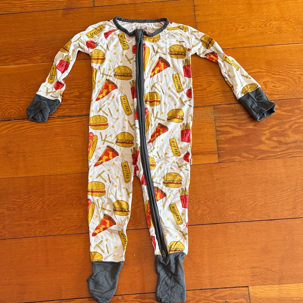Little Sleepies Fast Food Print One Piece Pajama